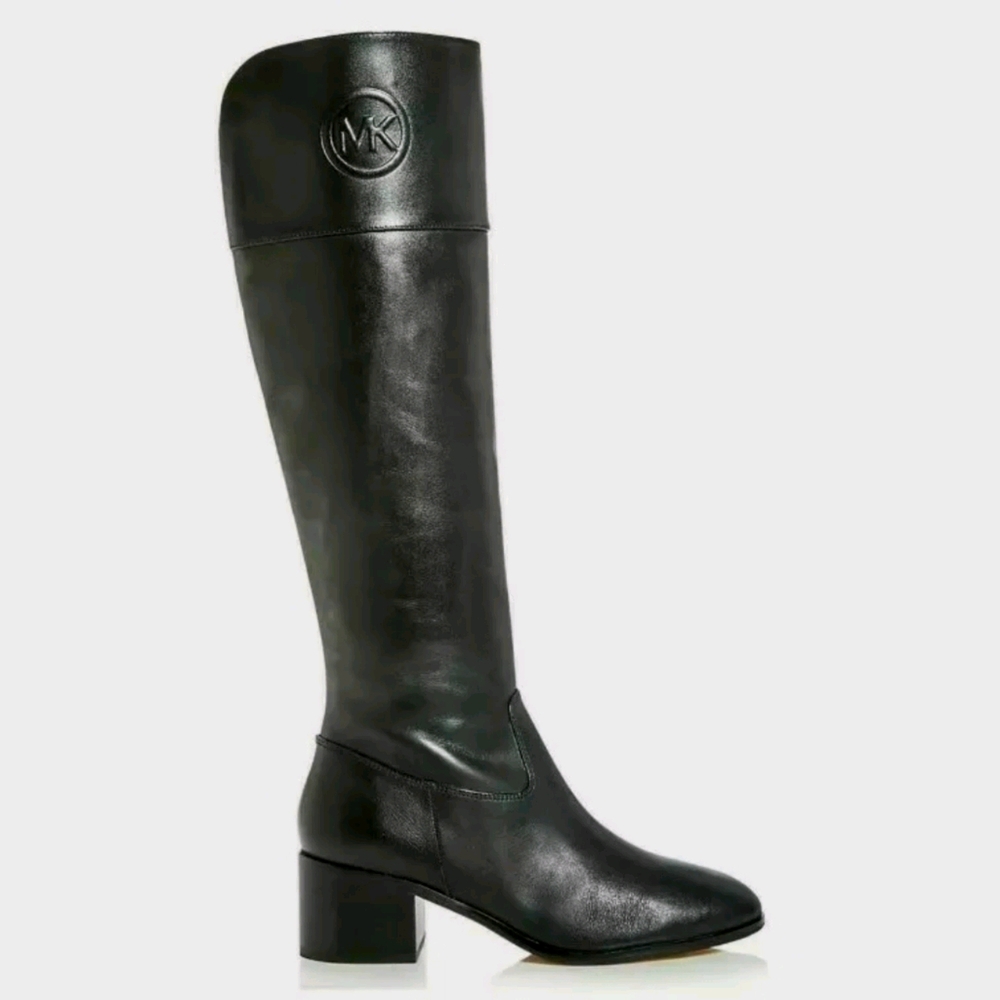 Michael Kors Womens Dylan Black Knee-High Boots 7
